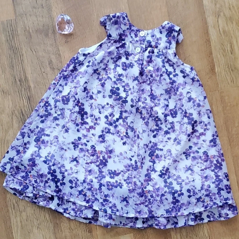 Blueberi Boulevard‎ Girls Flowy Purple Floral Sleeveless Dress Size 4